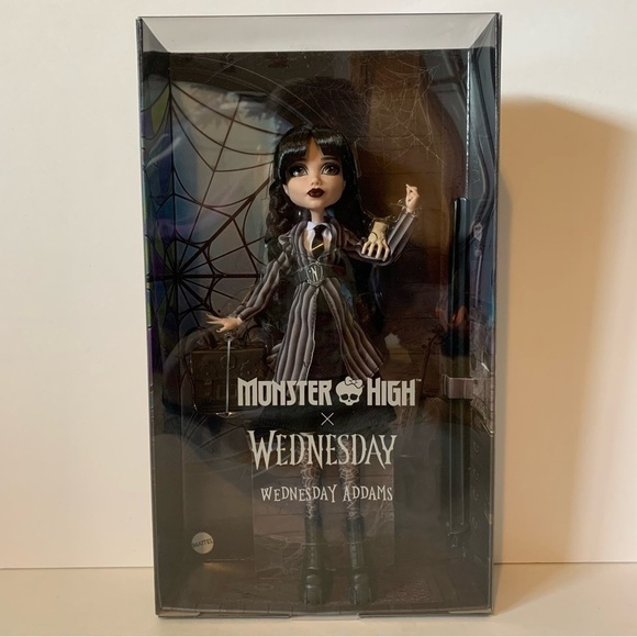 NIB. MONSTER HIGH X WEDNESDAY Wednesday Addams Doll - Picture 3 of 7